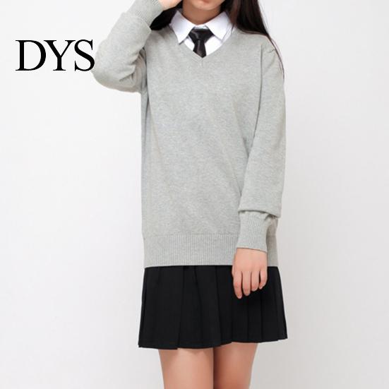 Regular Fit Pullover Knitting Sweater V-Neck Solid Color Long Sleeve Ribbed Hem Cuff Women Jumper Tops Autumn Winter Casual Street Party Uniform