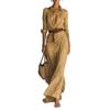 2025 Women's Elegant Autumn Pleated Dress with Belt