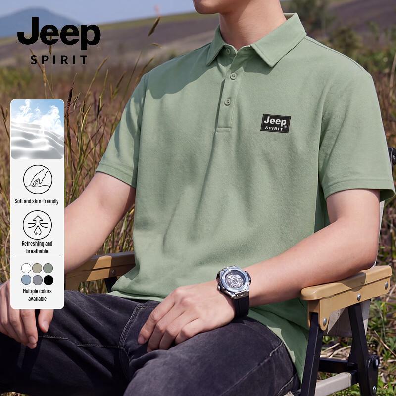 Мужская повседневная футболка-поло JEEP SPIRIT, плотная 5XL