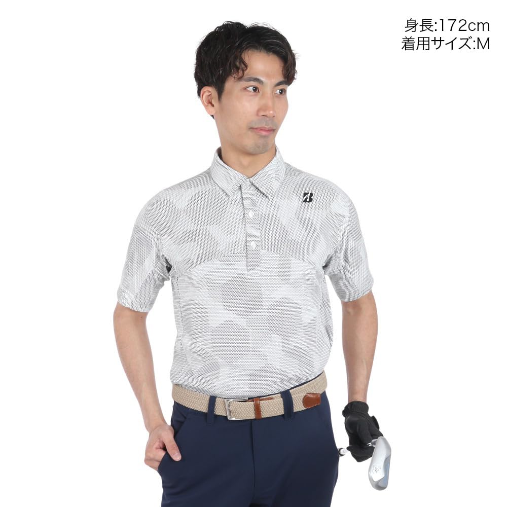 Bridgestone Golf Retro Short Sleeve Shirt 3GA06A Men's Black