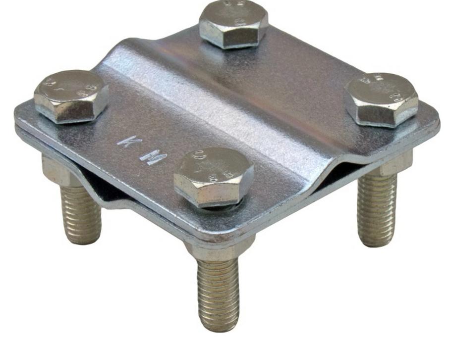 Universal Cross Connector For Ground Wire B=30mm (Two Plates) Km10