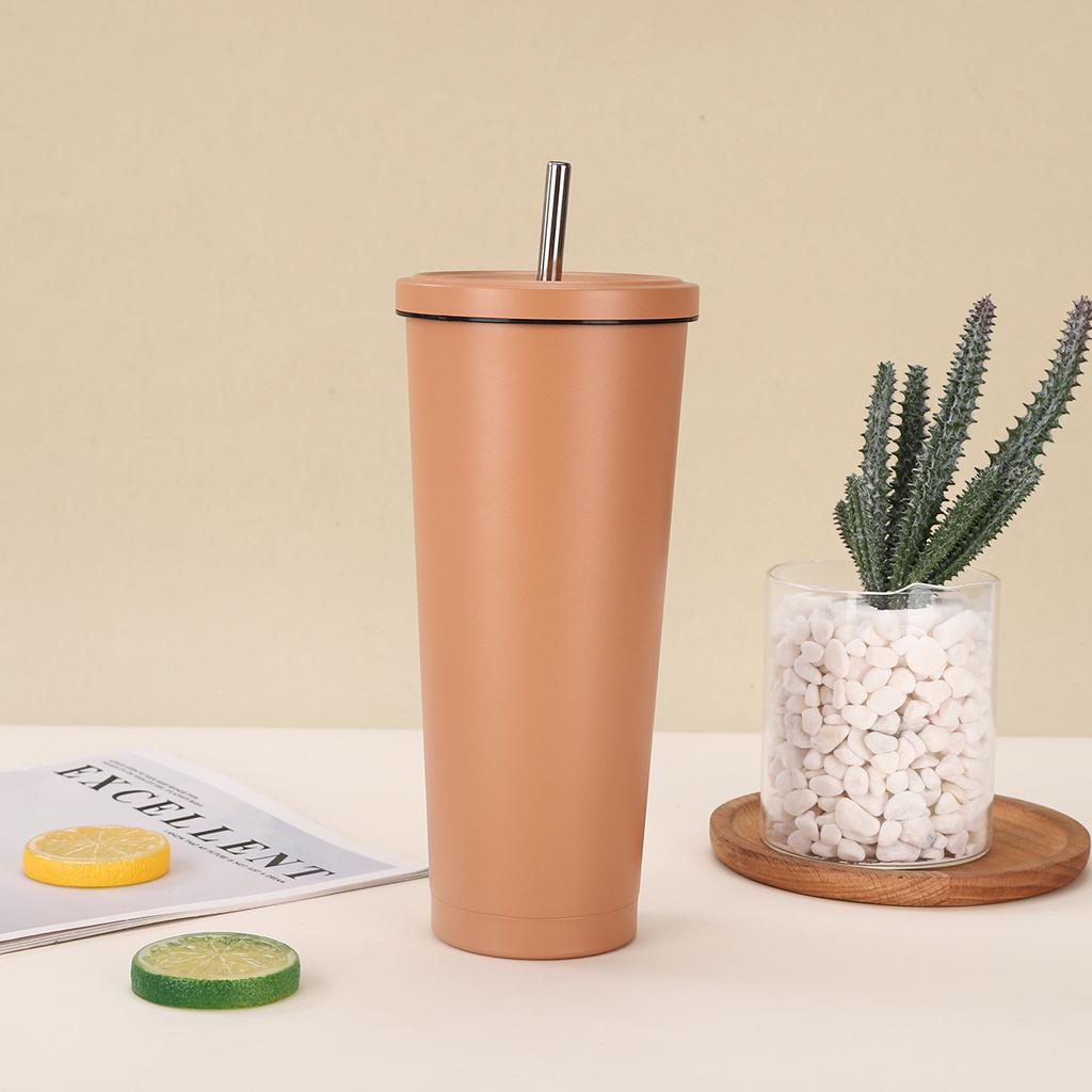 Rostfritt stål Svart kant Sugkopp Bärbar Bil Gåva Termosmugg Stor Kapacitet Vakuum Kaffemugg