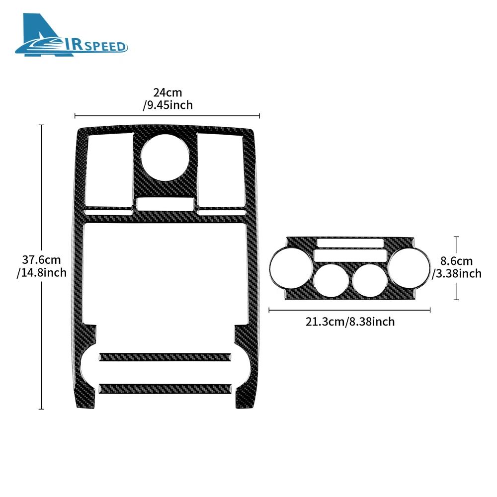 For Chrysler 300 300C 2005 2006 2007 Real Soft Carbon Fiber Sticker LHD RHD Car Central Air Vent Panel Interior Trim Accessories