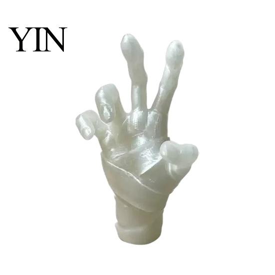 Fluorescent Ancient Tomb Decor 3D Printed Glow in The Dark Mummy Hand Ornament, Spooky Statue with Bandage, Horror Themed Display Piece Realistic