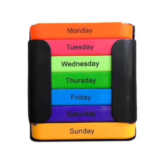 Weekly Pill Organizer Morning Noon Evening Night 4 Times A Day Pill Storage Box Large Capacity 7-Days Medication Dispenser Container