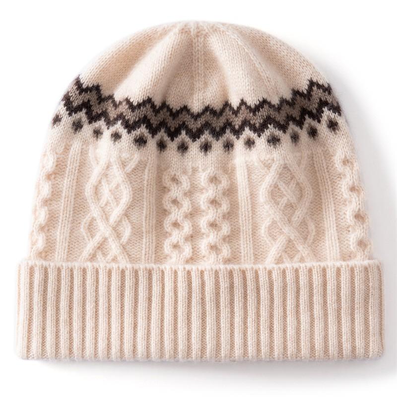 Warm Wool Blend Knit Beanie Hat Women Men Winter Outdoor Cycling Ear Protection