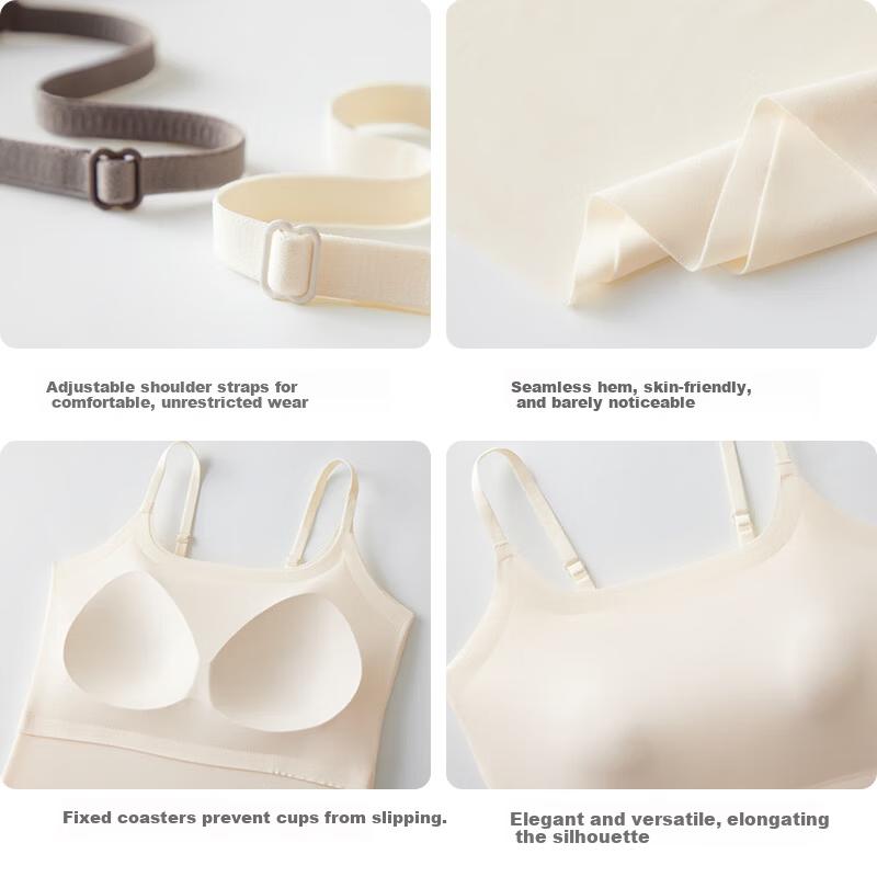 LangSha Women's Camisole with Chest Pad Bra-Free