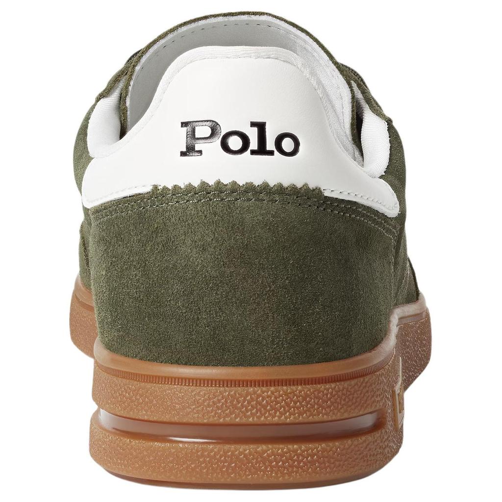 Polo Ralph Lauren Bedford Leather Suede Round Toe Lace-Up Low-Top Sneakers Men Sneakers Green 100047500