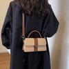 Herbst Vintage Damen Henkel Quadratische Taschen Freizeit Strukturiertes Pu Leder Eine Schultertasche Einfache All-Match Damen Messenger Bag