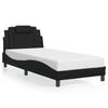 VidaXL Cadre de Lit Viana sans Matelas, Lit Rembourré avec Coussin, Lit Simple, Lit Adulte Chambre, Moderne, Noir 90x200 cm 3208068