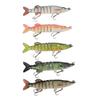 5Pcs Fishing Gears Lifelike Multi Jointed Hard Bait Swimbait Fishing Lures for Freshwater Saltwater Fishing