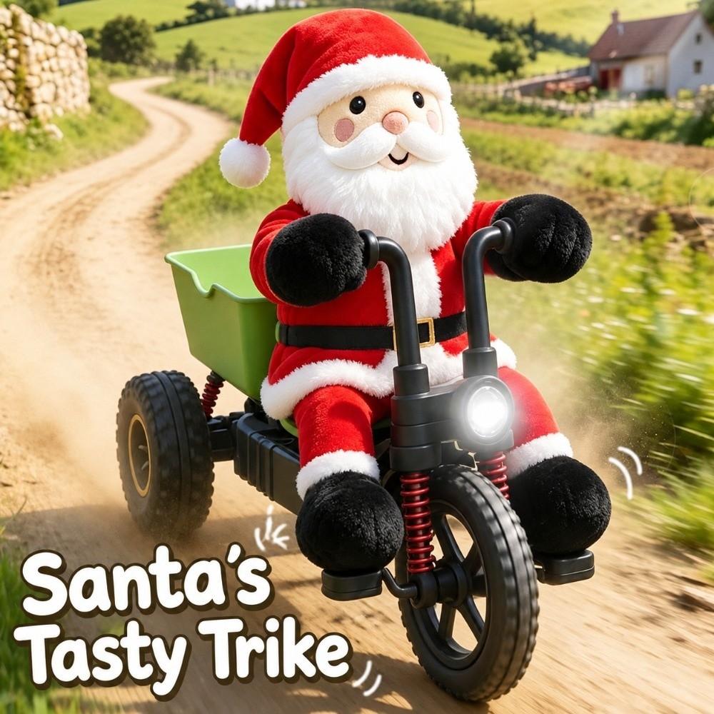 Santa Claus Doll Figure RC Tricycle Cartoon Remote Control Drift Car Christmas Gift