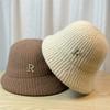Striped Autumn and Winter Versatile Fisherman Hat Feminine Fashion Bucket Hat Foldable Winter Warmth and Windproof