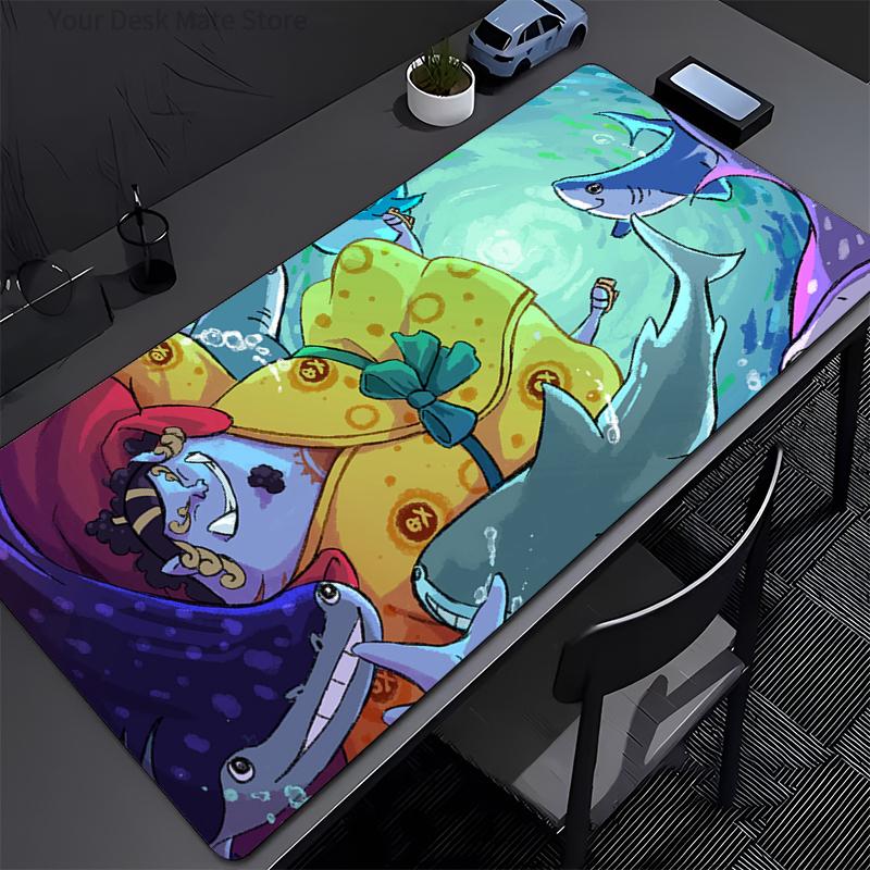 ONE PIECE Jinbe Gaming Mouse Pad Accessories Office Gamer Keyboard Desk Mat Non-Slip Laptop Ground Mat Large PC Carpet Mousepad