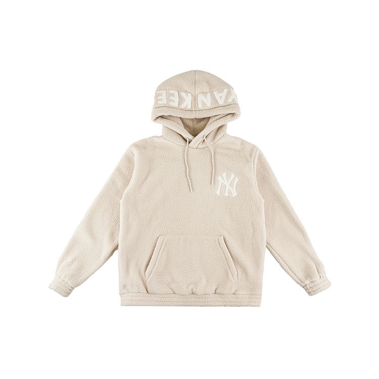 MLB New York Yankees Lambswool Hoodie Unisex hoodies Beige 31HDF1061-50B