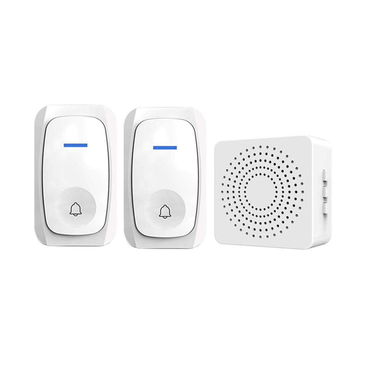 

Беспроводной дверной звонок Водонепроницаемый дверной звонок с 38 мелодиями на выбор Регулируемая громкость Домашний звонок Добро пожаловать Дверные колокольчики 1 Receiver 2 doorbell