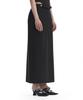Teulimingbeodeu Split Waist Overlap Maxi Skirt [ Black ]
