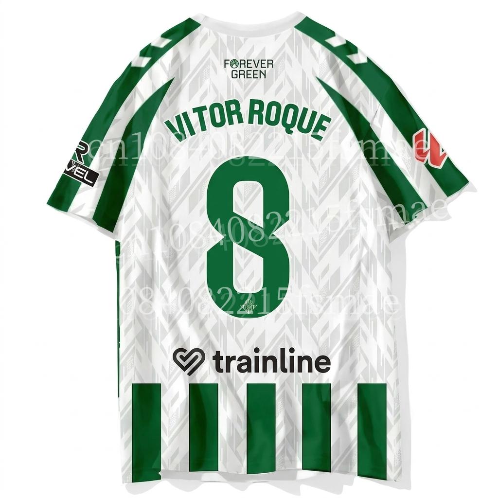 MDHAO xin nan zhuang  3D txu 2026 Heren Groen Wit Gestreept Voetbalshirt Korte Mouw Sneldrogend Voetbalshirt Ademend Sport T-shirt Team Training Uniform L