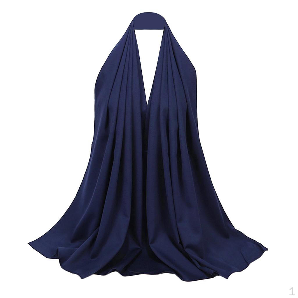 Платок для женщин Однотонный тюрбан Navy Blue