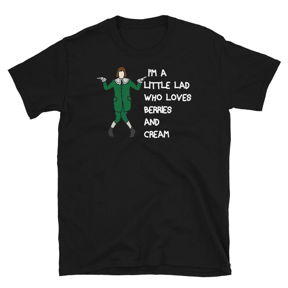 Funny Berries and Cream Shirt Tiktok Tee little lad who likes Berries and Cream XL