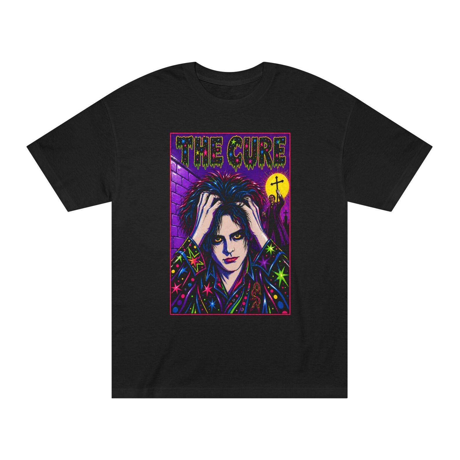 The Cure Portrait Tee | Gothic Rock Band T-Shirt, Retro Poster Artwork S