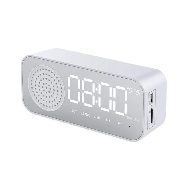 Desktop Alarm Clock Bluetooth wireless audio mini LED mirror digital clock mobile phone speaker stereo audio TF Card FM radio