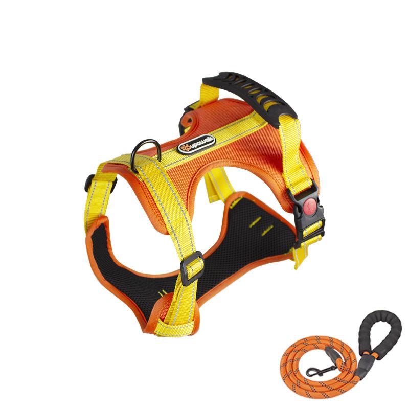 Pet Dog Harness for Medium Large Dogs Adjustable Reflective Vest Harnesses for Small Dogs Front Clip Harness Easy Control Handle