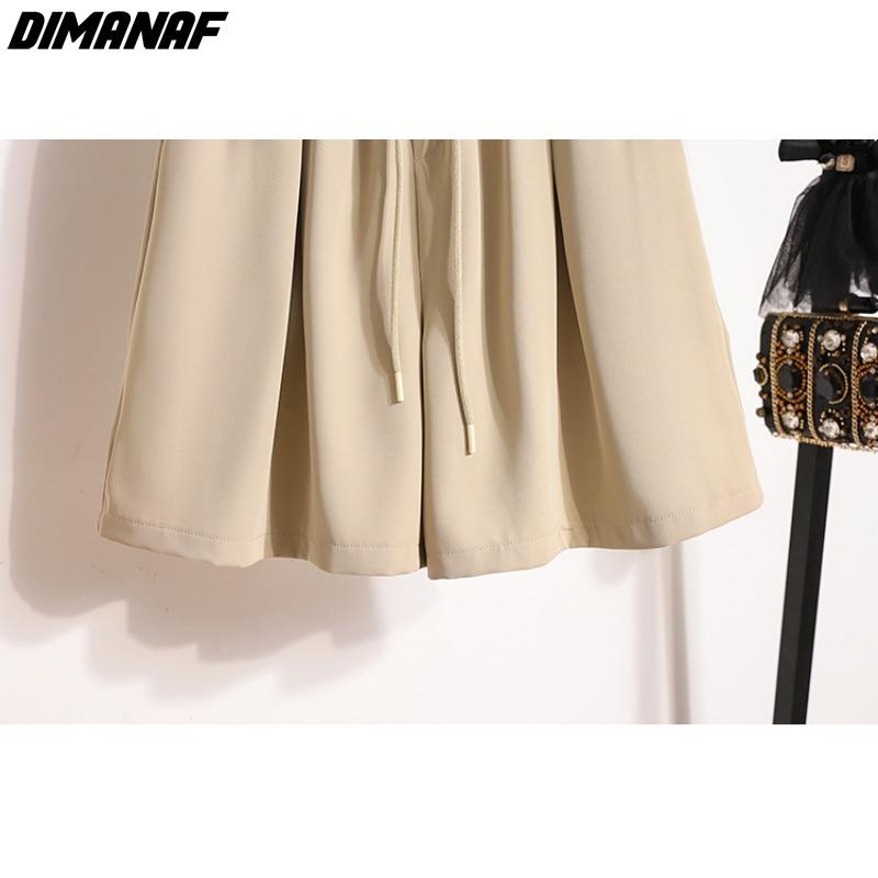 Women 2024 Dimanaf Plus Size Summer Pants Wide Leg Pants 5xl High Waist Shorts Elastic Loose Casual Basic Short Pants
