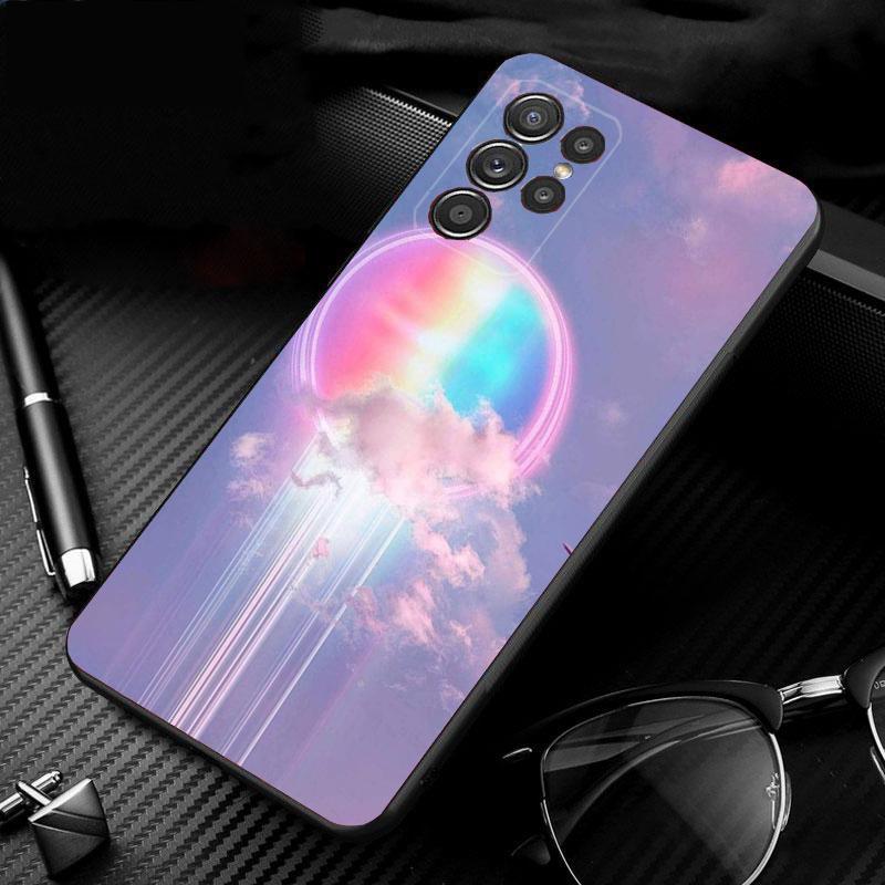 Kawaii Rainbow Clouds Stars Phone Case For Samsung A35 A55 A54 A15 A25 A05s A05 A22 A24 A52 A33 A34 M34 M14 M54 M23