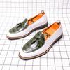 Large Size Men's Shoes New Fringed Leather Shoes Men's Glove Loafers Trendy British Casual Shoes Foreign Trade Leather Shoes