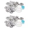 20 Pcs DIY Buttons With Loop Blank Back Cover