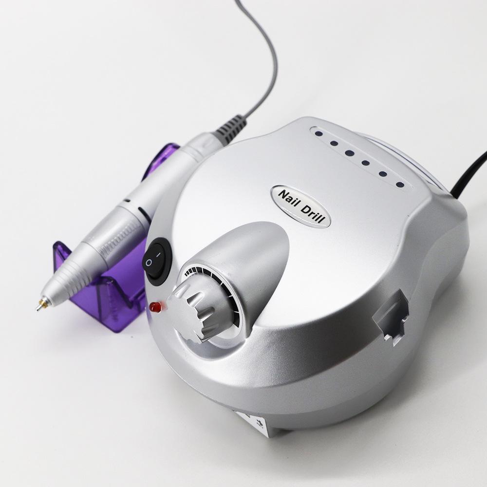 

Электрическая дрель для ногтей, 35000 об/мин, профессиональная маникюрная машина, набор шлифовальных машинок для ногтей, сверло для ногтей, портативное оборудование для полировки маникюрного салона серебряный