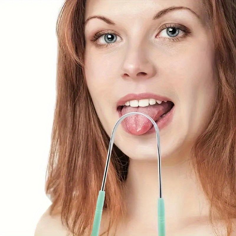 1-piece Reusable Stainless Steel Tongue Cleaner, Tongue Scraper, Tongue Care Tool with Comfort Grip Design