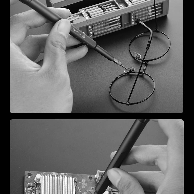 Kruvikeeraja komplekt 30 40 44 täppismagnetotsikutega kruvikeeraja komplekt minitööriist – elektriline kruvikeeraja