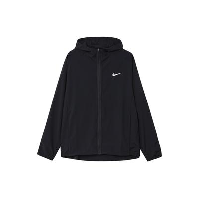 Solid Color Logo Hooded Zip-Up Jacket Men Jackets Black FB7483-010