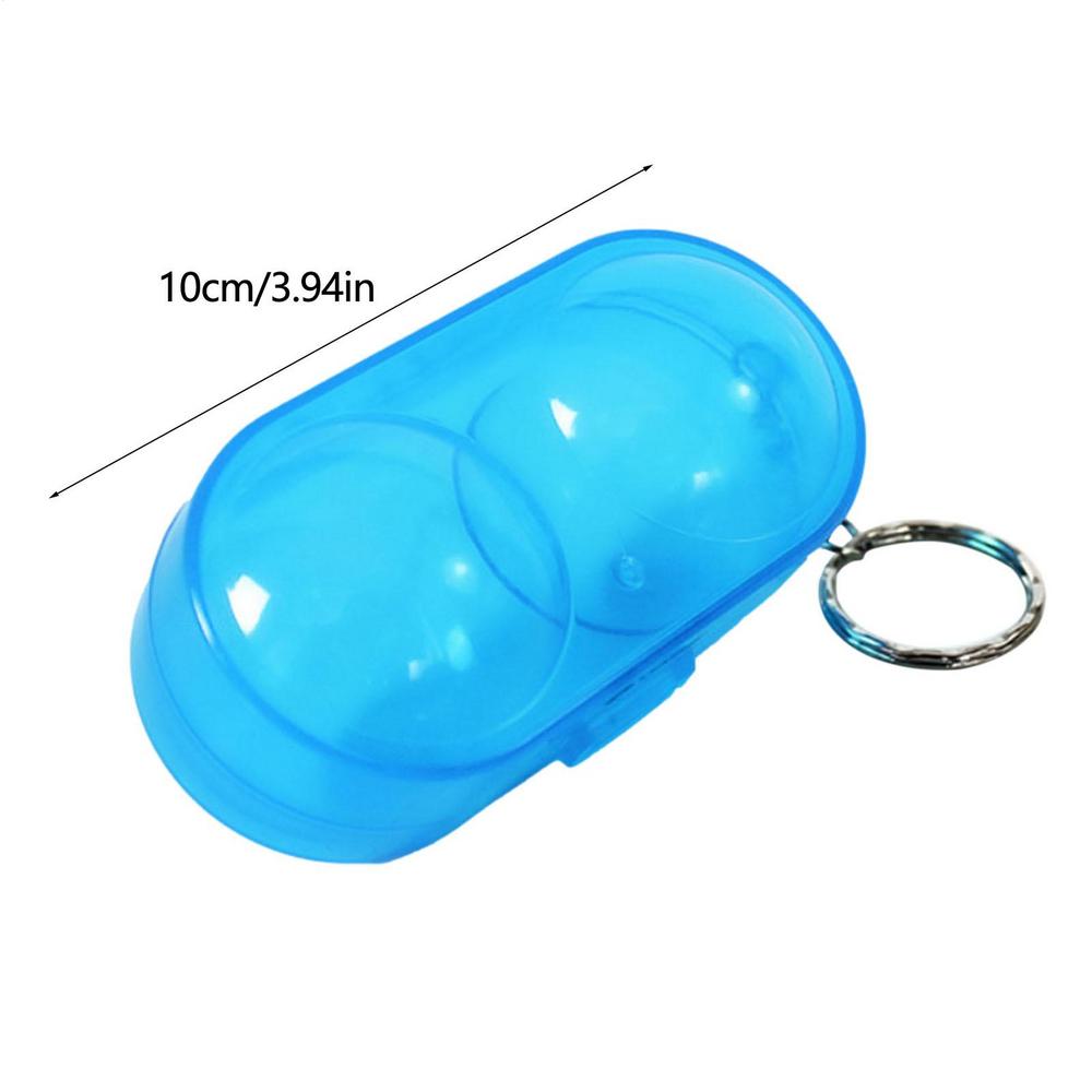 Table Tennis Ball Container Box Portable Ping Pong Ball Protection Box Hard Plastic Case With Keychain Table Tennis Accessories