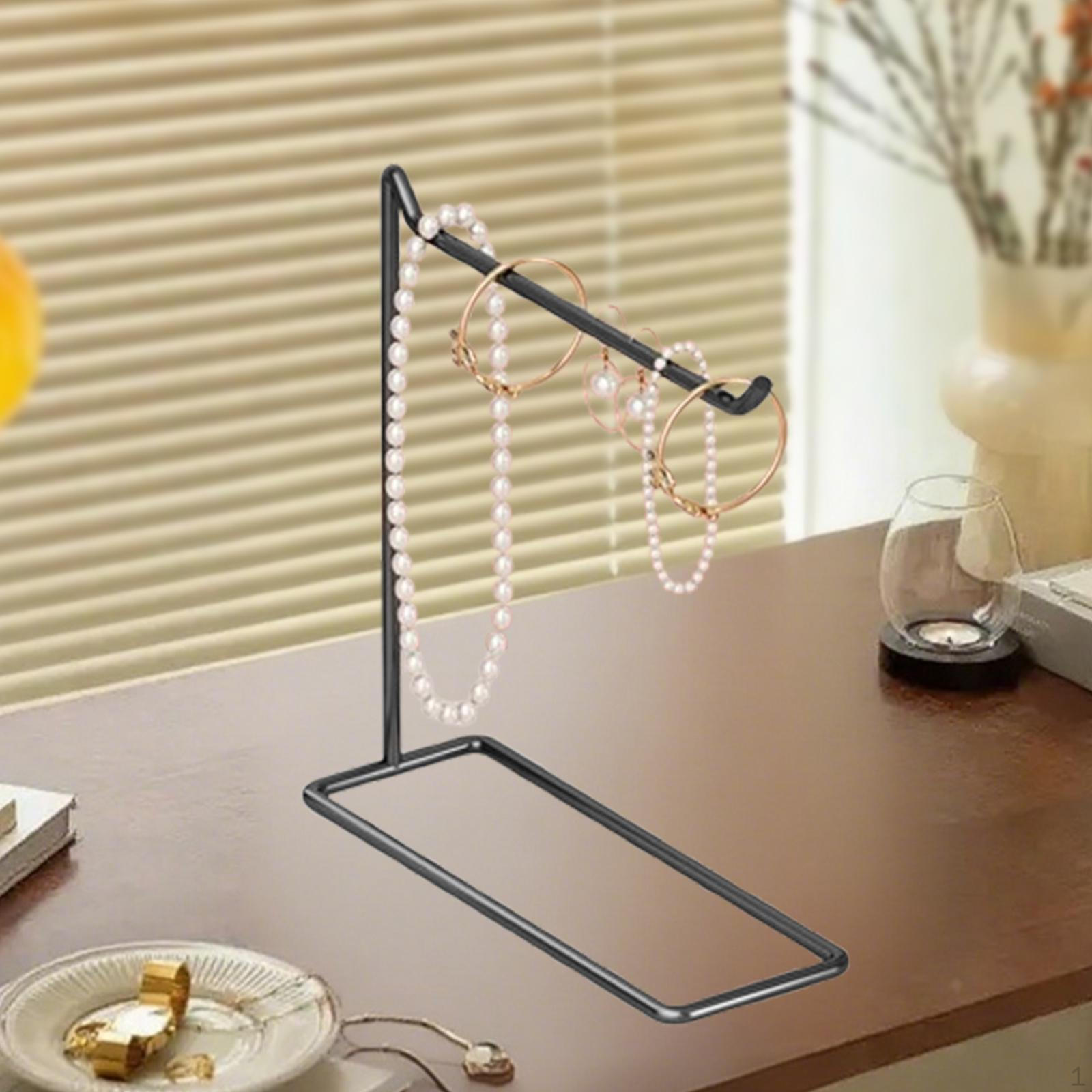 

Держатель для украшений Железная стойка для хранения Модный Компактный Многофункциональный Органайзер для чёрный