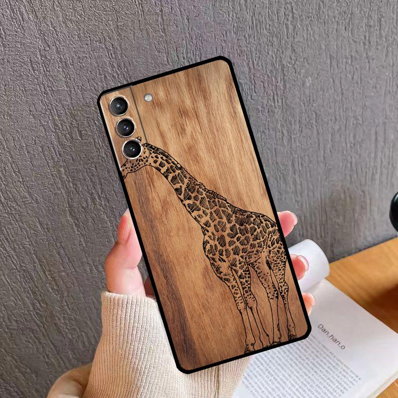 Natural Bamboo Wood Pattern Print Back Case For Samsung Galaxy S23 Ultra S20 S21 FE S9 S10 Plus Note 10 20 S22 Ultra Coque