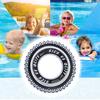 2Pcs Tire Pattern Pool Floating Rings Leakproof Inflatable Swim Ring Blow Up Swim Tube Swimming Rings Floaties for Kids Adults