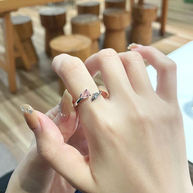 Niche Design Rose Love Adjustable Ring Light Luxury High Sense French Personalized Simple Ring