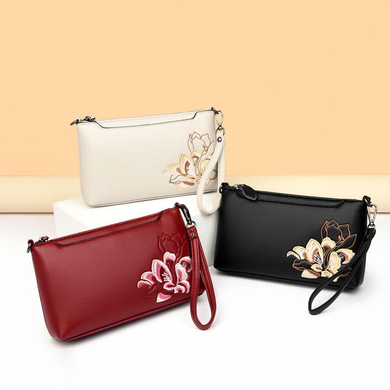 Embroidered Floral Women's Crossbody Clutch - 2025 New Chinese Style