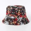 One Piece Anime Luffy Block for Men and Women, One Piece Outdoor Sun Protection Versatile Pot Hat, Printed Bucket Hat