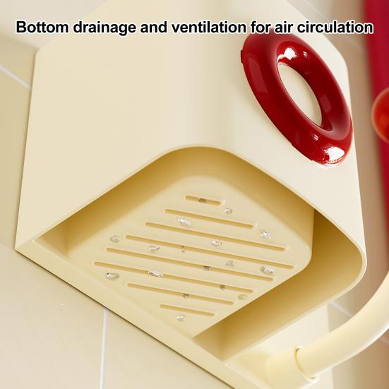 Wall-Mounted Storage Box with Hook No Drilling Wall Storage Container Bathroom Organizer for Toiletries Keys Hair Ties Combs