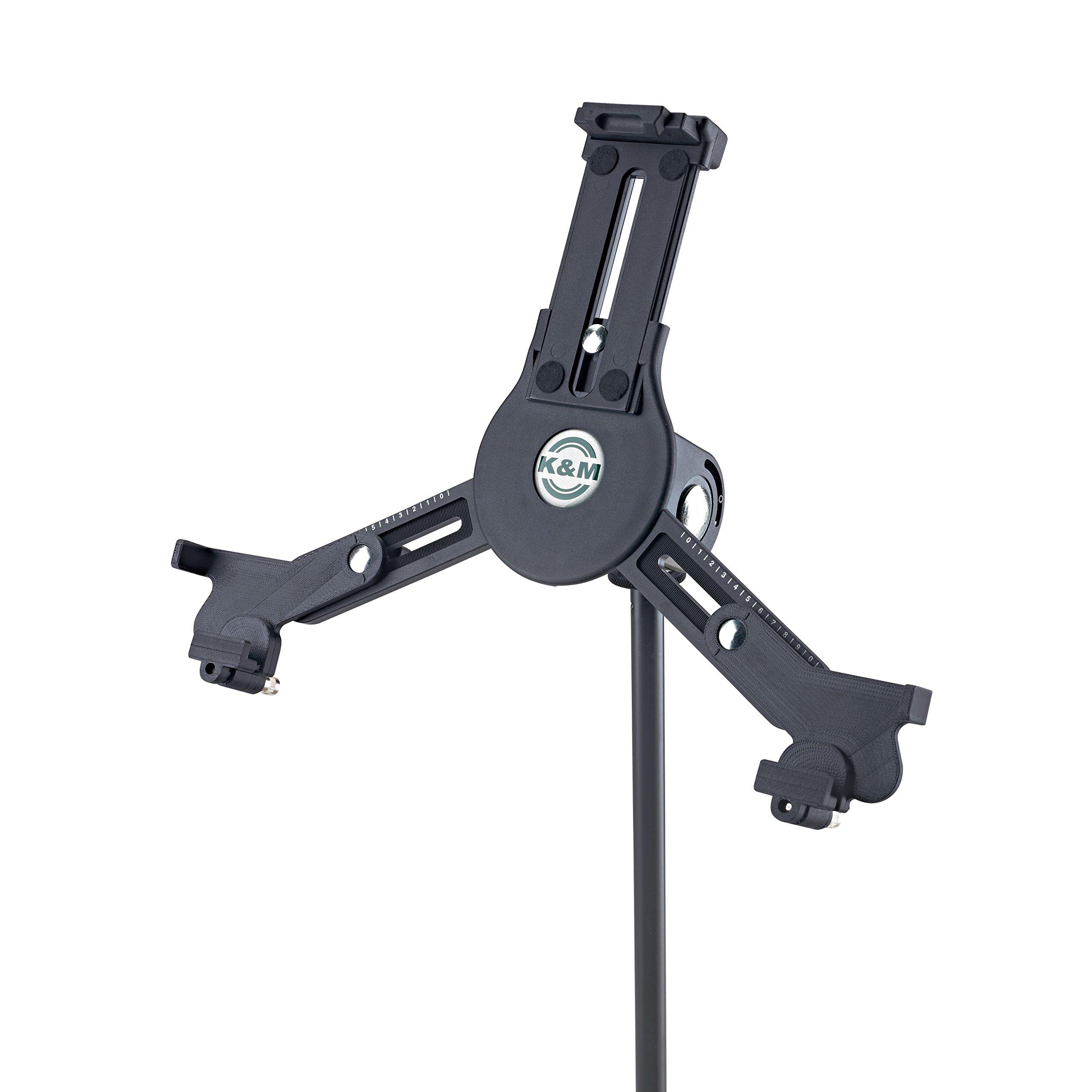 

K&M Tablet Holder for Microphone Stand Mounting [19790] Color: Black