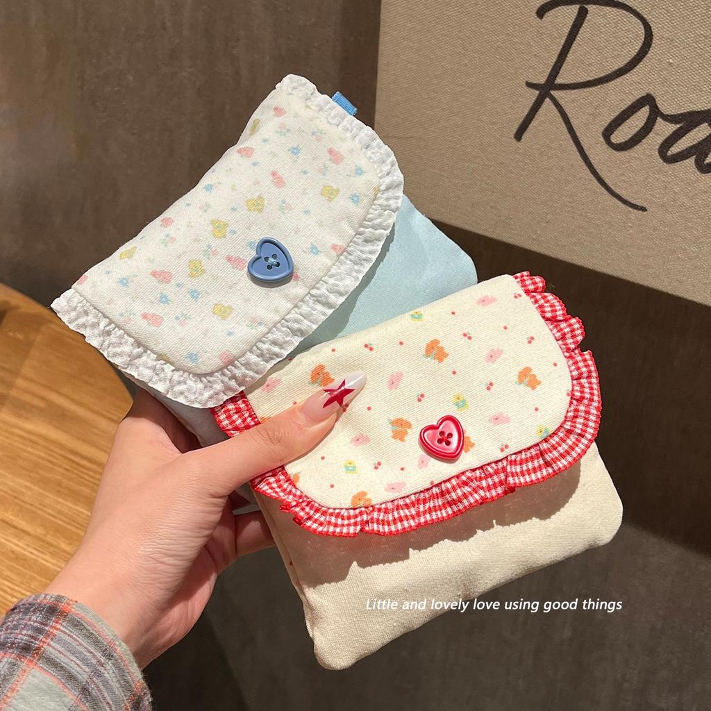 Portable Sanitary Napkin Storage Bag for Women Cute Cartoon Large Capacity Period Pouch