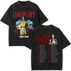 Washed Vintage WashedLana Del Rey  Tour Tshirt Men Women Hip Hop Fashion Pop Music Tshirts Unisex Casual Cotton T Shirts