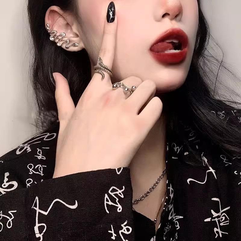 1PC Metal Snake Earring Clips Punk Earrings Ear Cuffs for Women Men Silver Color Piercing Jewelry New Fashion
