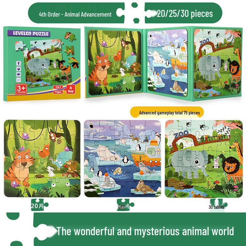 Portable Magnetic Puzzle Book for Early Childhood Education