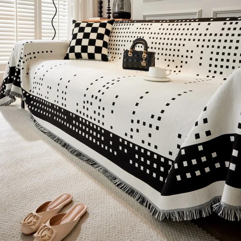 

Sofa Case Cloth Towel American Look Double-sided Suitable for Usage with Chenille Universal Case Seat Machine Wash Easily Non Fading 180x90cm1pcs