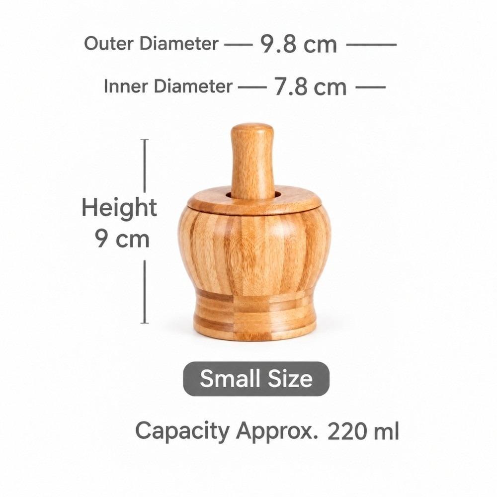 Bamboo Garlic Masher Bowl Thick Base Spice Grinding Tool Garlic Grinder Bowl  Home Cooking Prep
